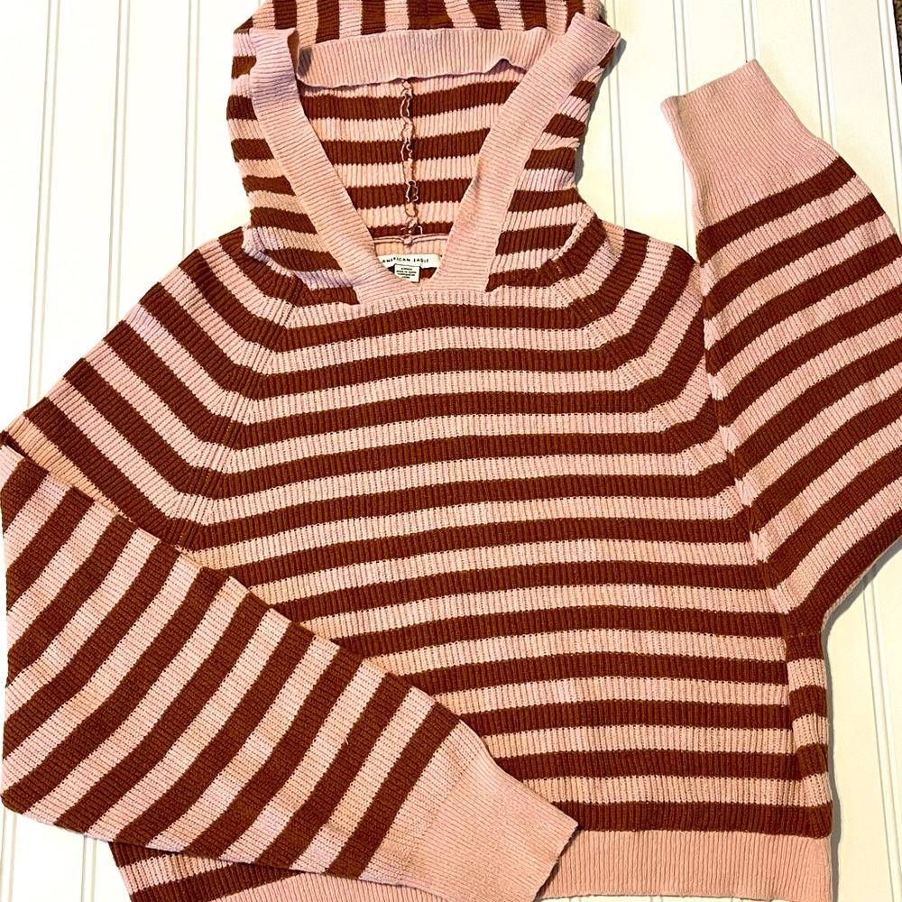 Small American Eagle cropped hooded sweater